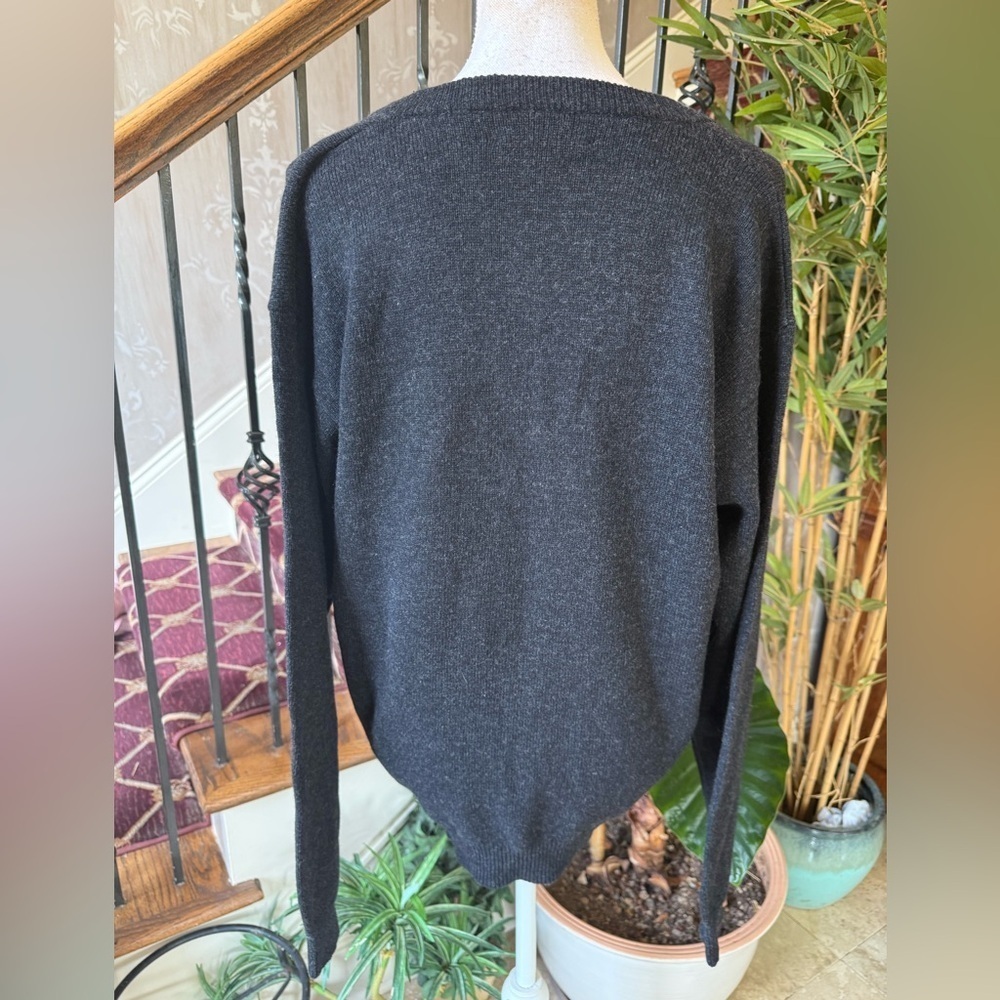 Sears Roebuck and Company men’s vintage V-neck sweater size large 100% lambswool - Picture 7 of 9
